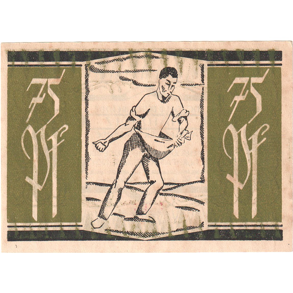 Banknot, Niemcy, Hainholz, 75 Pfennig, personnage, O.D, UNC(65-70), Mehl:502.1a