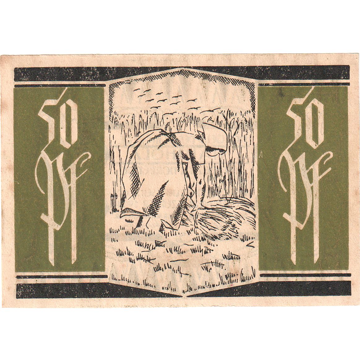 Geldschein, Deutschland, Hainholz, 50 Pfennig, personnage, O.D, UNZ, Mehl:502.1a