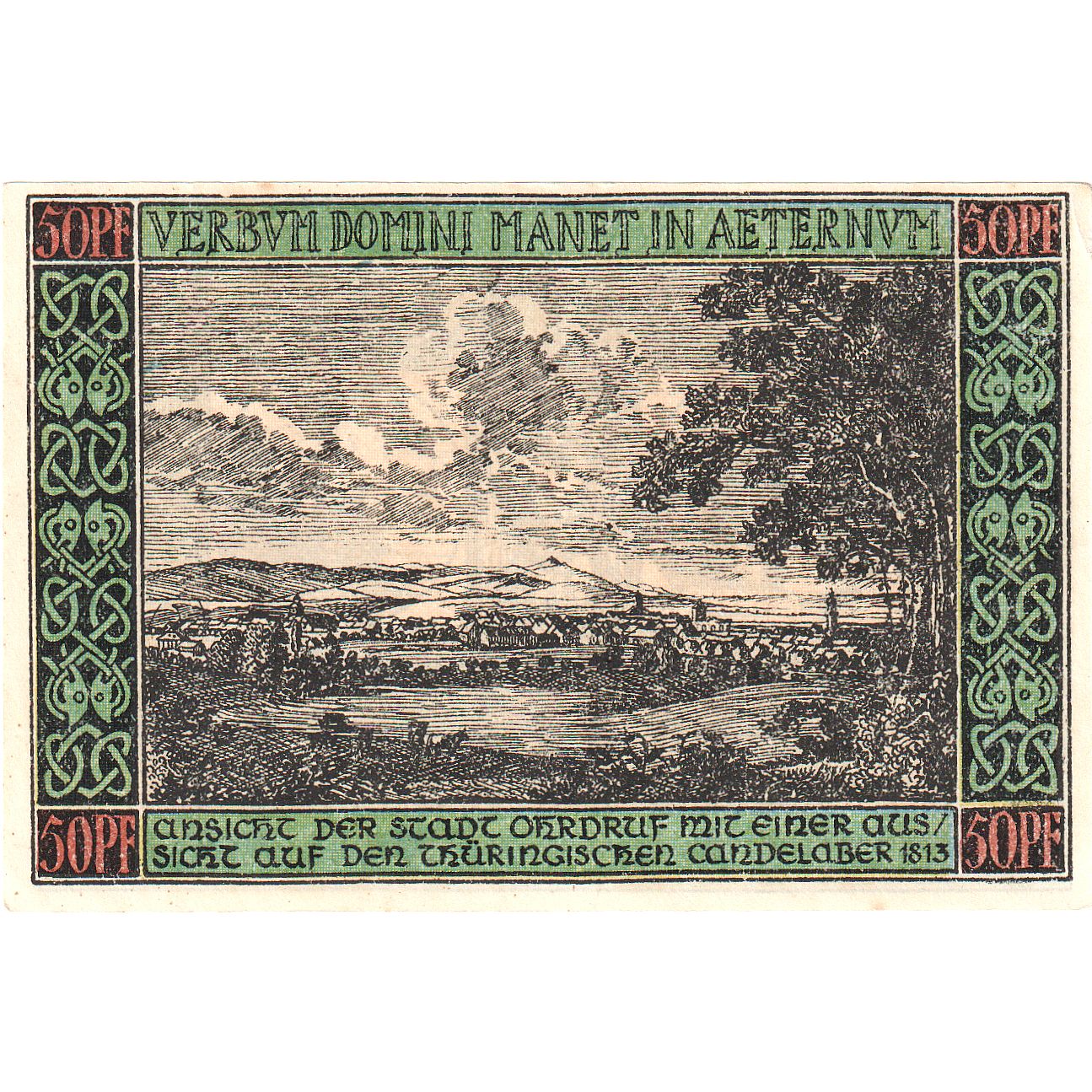 Banconote, Germania, Ohrdruf, 50 Pfennig, paysage, 1921, 1921-12-31, SPL