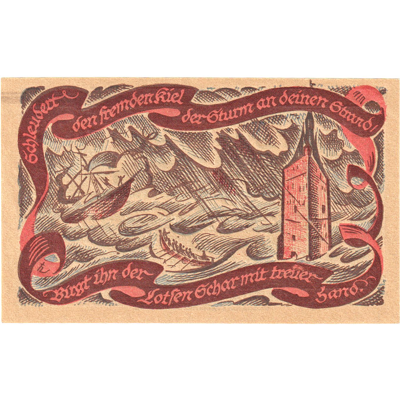 Banconote, Germania, Oldenburg i.O. Handelskammer, 50 Pfennig, tempête, 1921