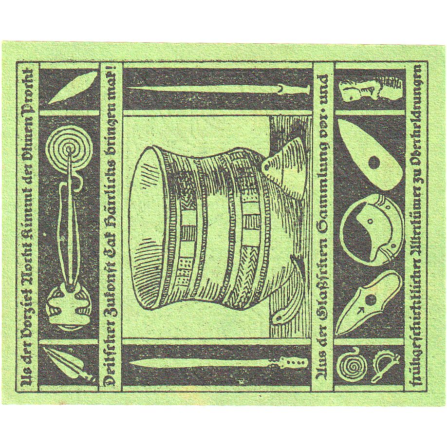 Banknot, Niemcy, Oberheldrungen, 50 Pfennig, poterie, 1921, 1921-03-20