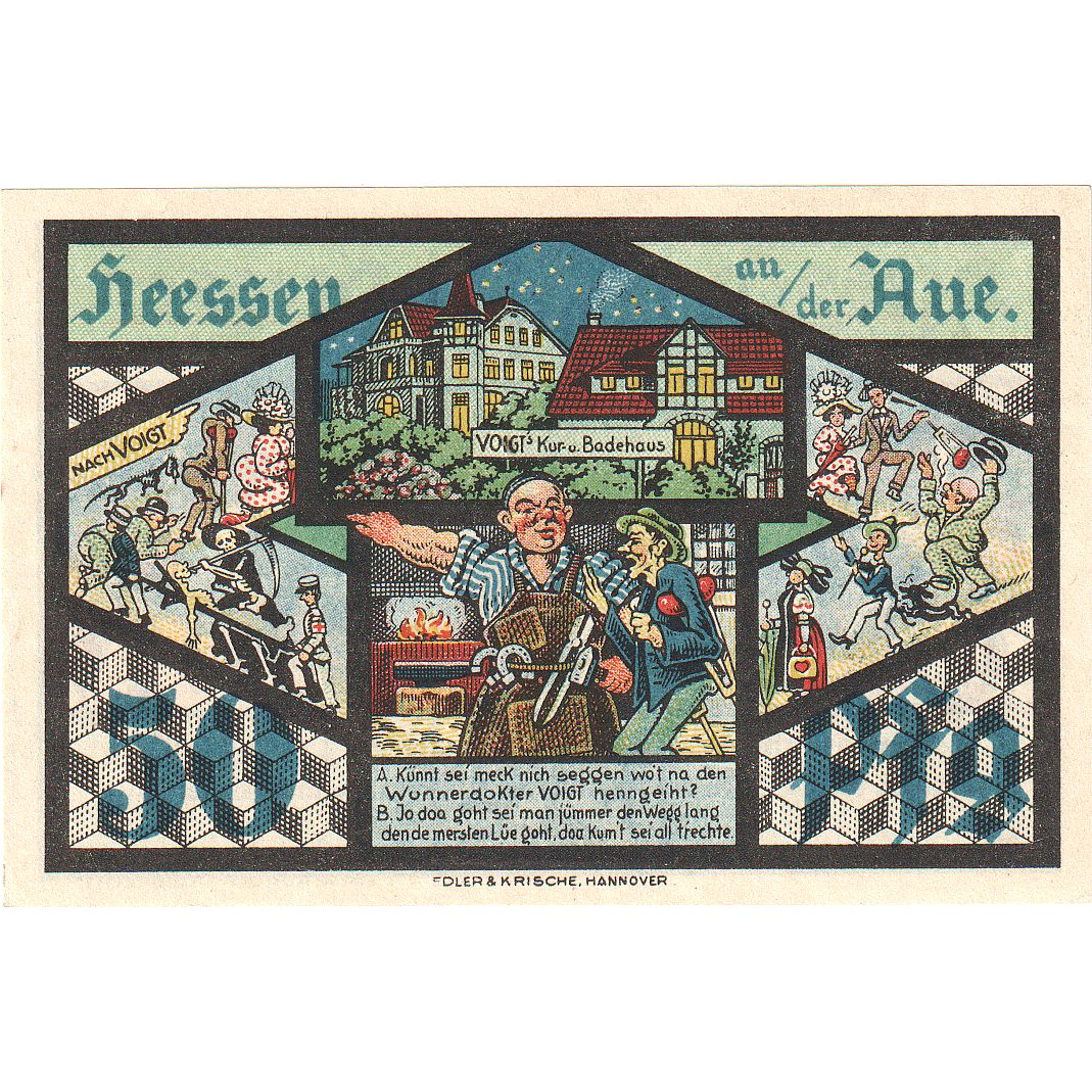 Deutschland, Heessen An Der Rue, 50 Pfennig, 1921-04-01, UNZ