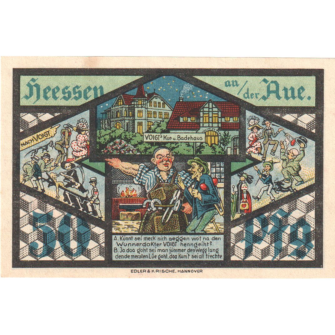 Deutschland, Heessen An Der Rue, 50 Pfennig, 1921-04-01, UNZ