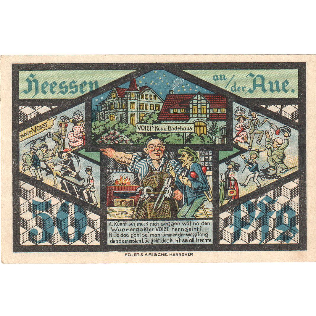 Deutschland, Heessen An Der Rue, 50 Pfennig, 1921-04-01, UNZ