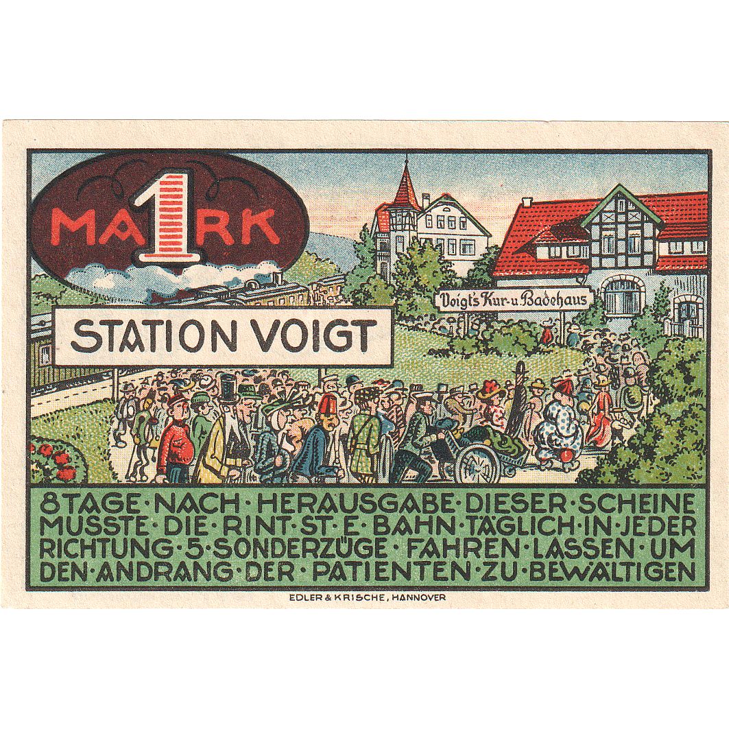 Germania, Heessen Bad Eilsen, 1 Mark, 1921-04-01, FDS