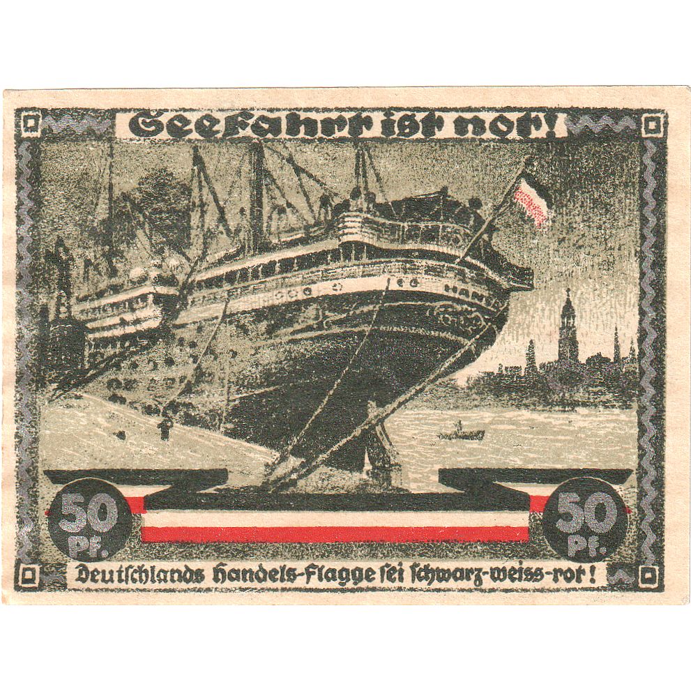 Deutschland, Hamburg, 50 Pfennig, 1921-08-12, UNZ