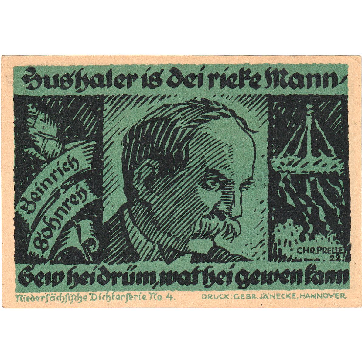 Banknot, Niemcy, Hannover, 3 Mark, personnage, 1922, 1922-02-01, UNC(65-70)