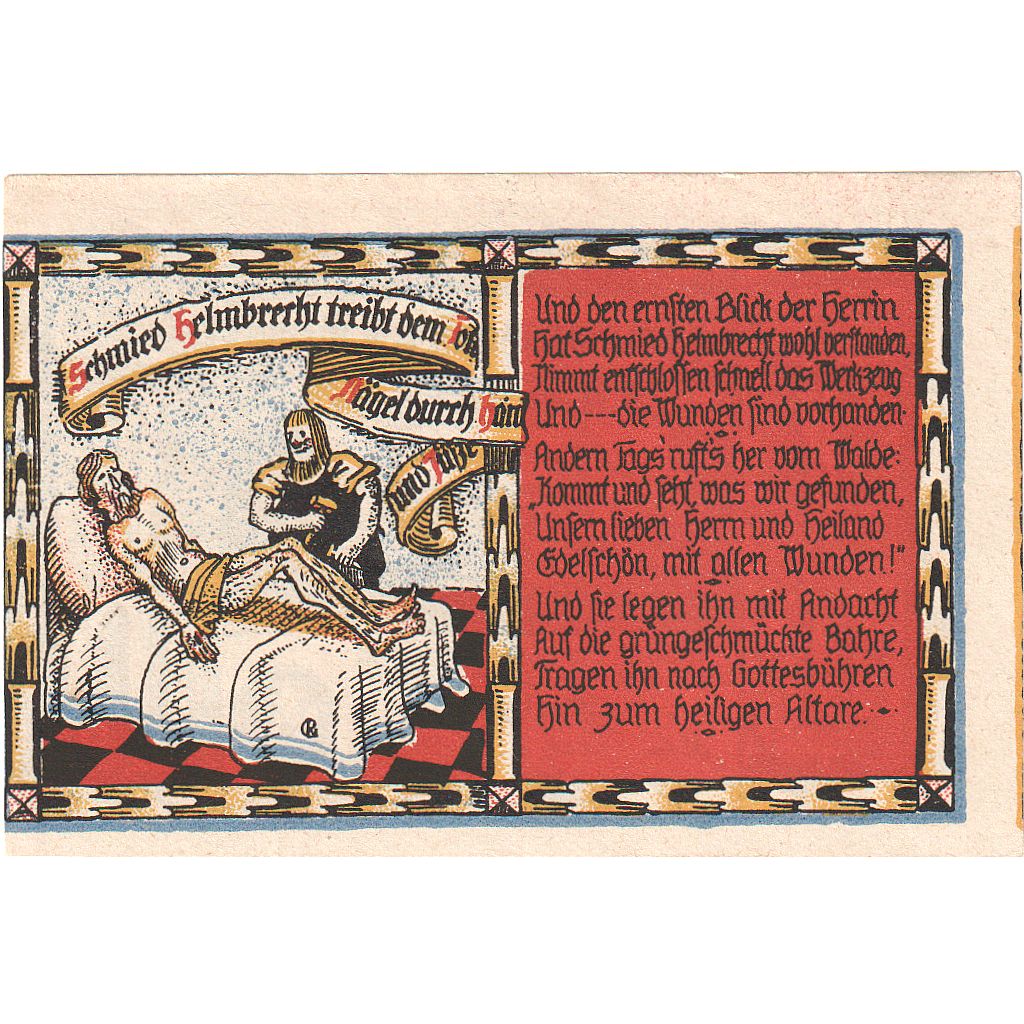 Geldschein, Deutschland, Helmarshausen, 1 Mark, mort, 1921, 1921-05-15, UNZ