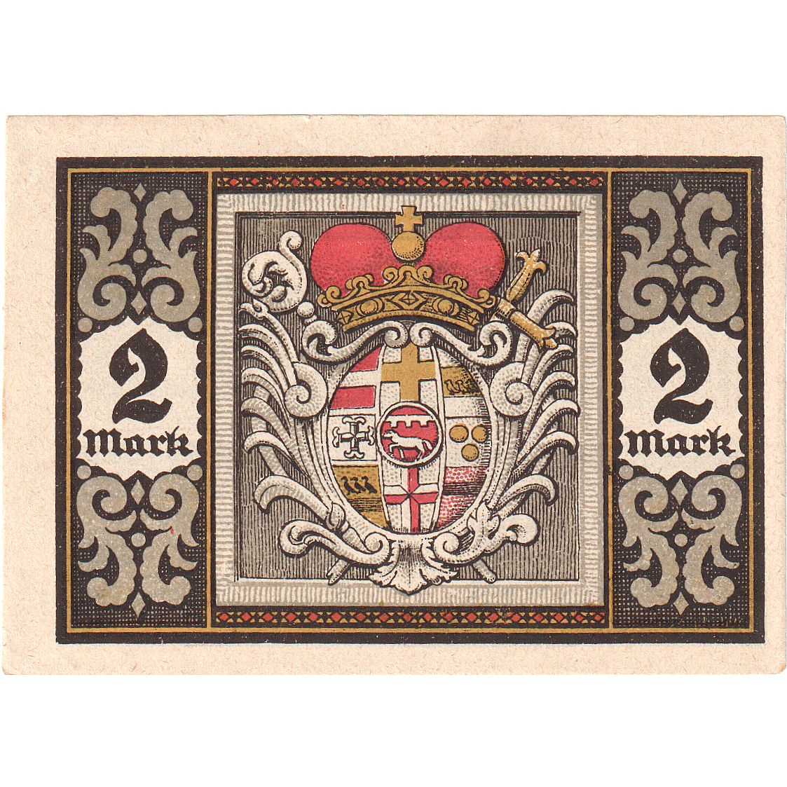 Geldschein, Deutschland, Herstelle, 2 Mark, village, 1921, 1921-11-01, UNZ