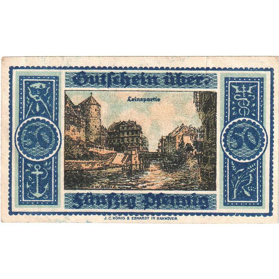 Geldschein, Deutschland, Hannover, 50 Pfennig, village, 1921, 1921-07-01, UNZ-