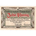 Banknot, Niemcy, Hamm, 10 Pfennig, personnage, 1921, 1921-10-01, UNC(65-70)