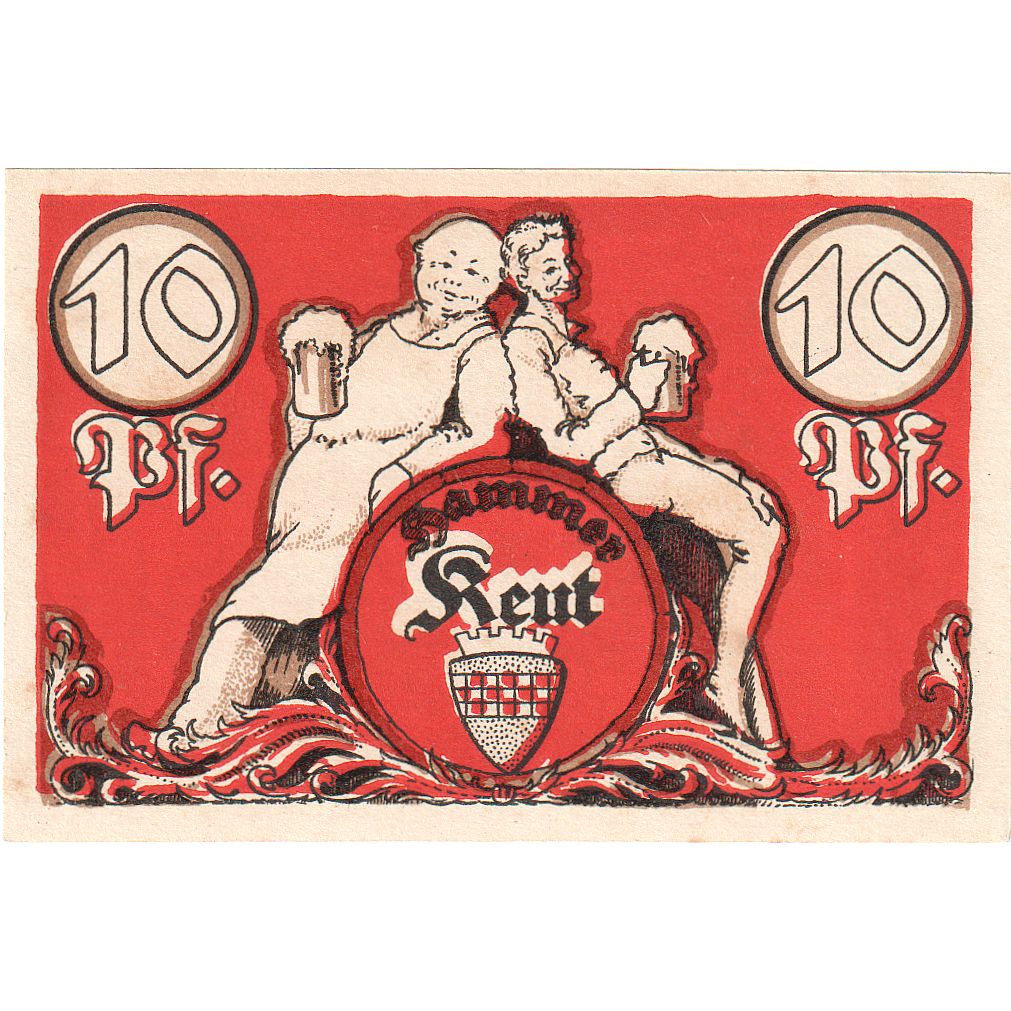 Banconote, Germania, Hamm, 10 Pfennig, personnage 3, 1921, 1921-10-01, FDS