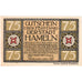 Geldschein, Deutschland, Hameln Stadt, 75 Pfennig, ruelle, 1921, 1921-09-01