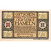 Billete, Alemania, Hameln Stadt, 75 Pfennig, rue, 1921, 1921-09-01, UNC