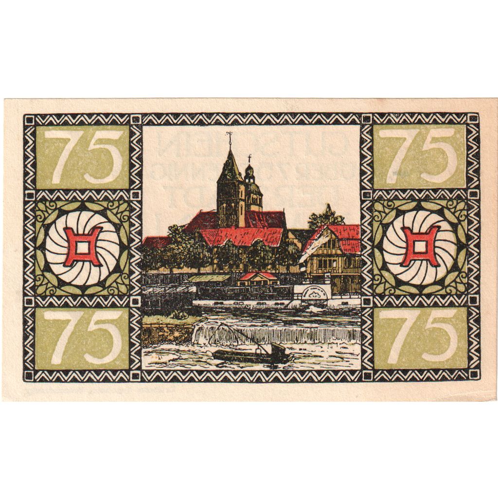 Banconote, Germania, Hameln Stadt, 75 Pfennig, village, 1921, 1921-09-01, FDS