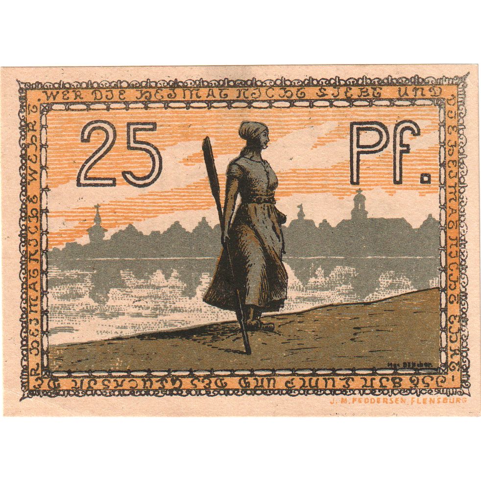 Deutschland, Husum, 25 Pfennig, UNZ-