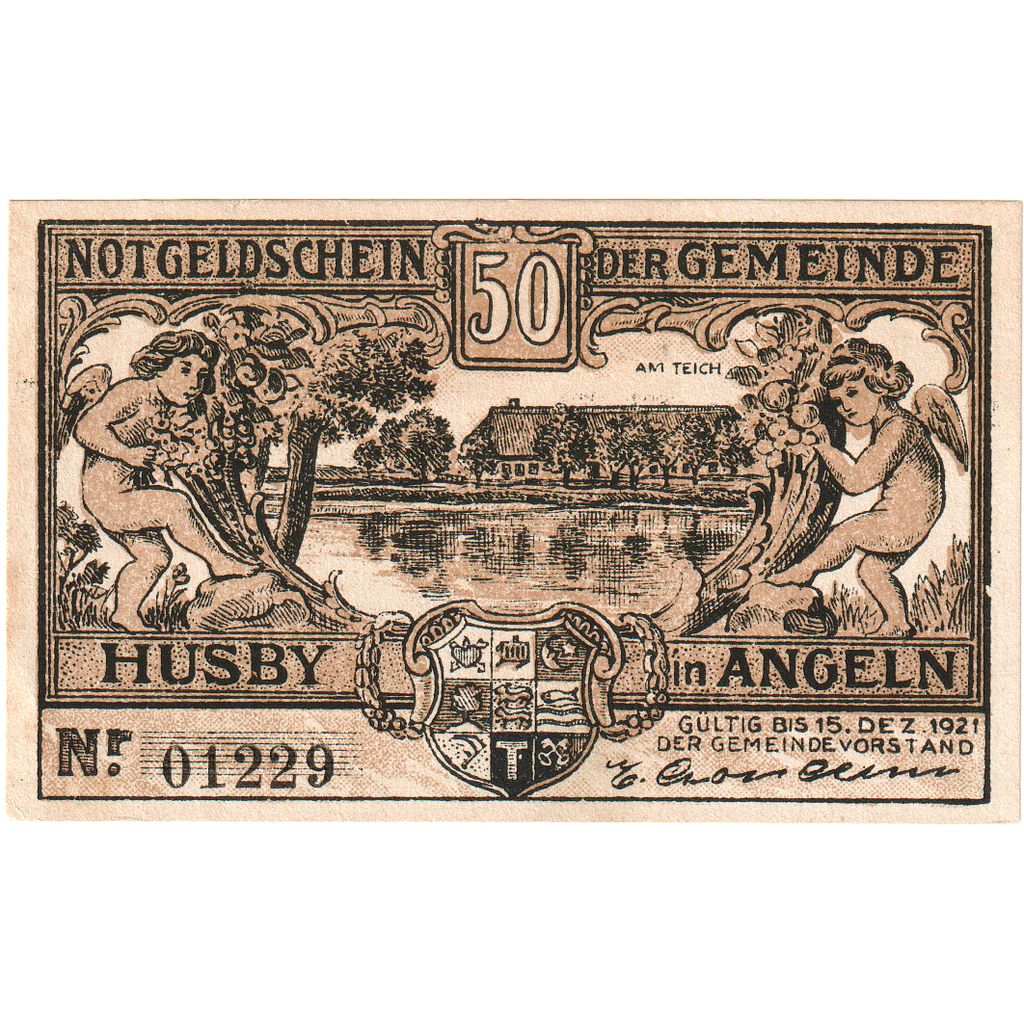 Geldschein, Deutschland, Husby, 50 Pfennig, personnage, 1921, 1921-12-15, UNZ-