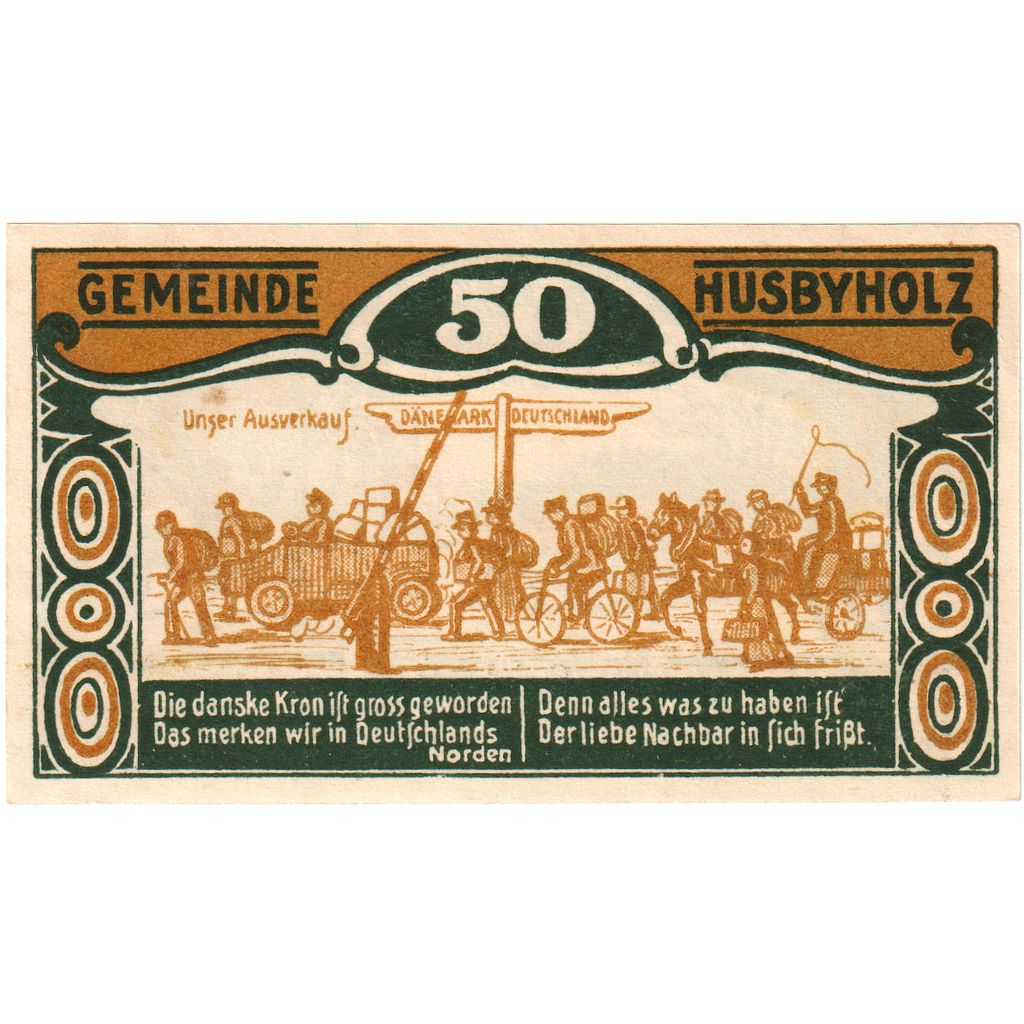 Geldschein, Deutschland, Husbyholz, 50 Pfennig, paysage, 1921, 1921-12-31, UNZ-