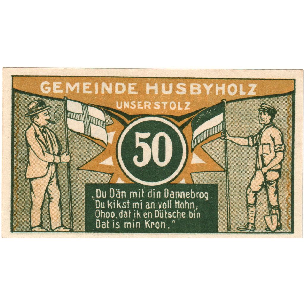 Banknot, Niemcy, Husbyholz, 50 Pfennig, Maison, 1921, 1921-12-31, UNC(63)