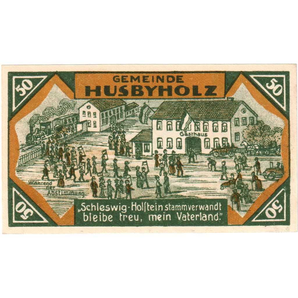 Banknot, Niemcy, Husbyholz, 50 Pfennig, personnage, 1921, 1921-12-31, UNC(63)