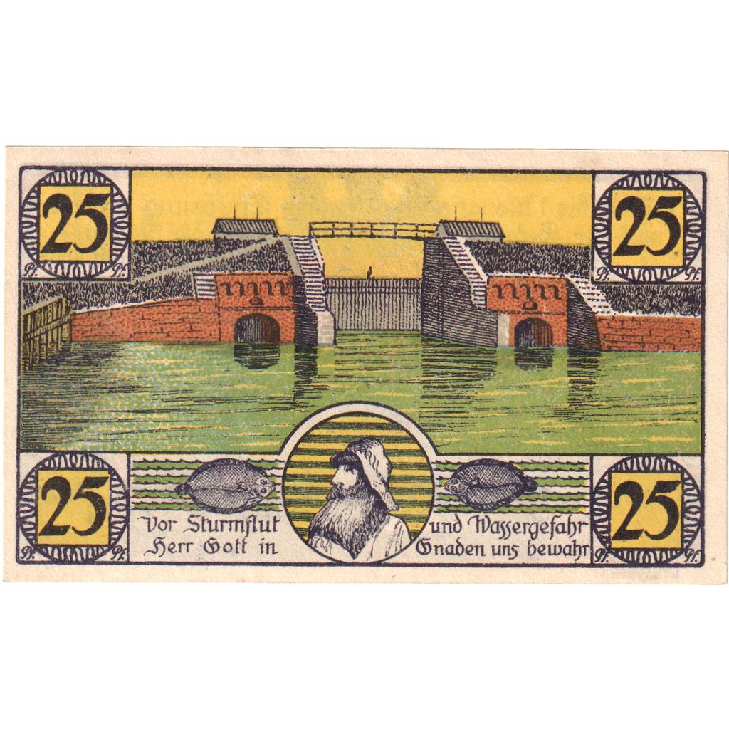 Geldschein, Deutschland, Hoyer, 25 Pfennig, pont, 1920, 1920-04-10, UNZ