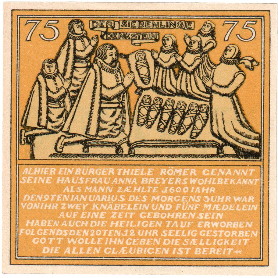 Banknot, Niemcy, Hameln, 75 Pfennig, personnage, 1921, 1921-06-01, UNC(63)