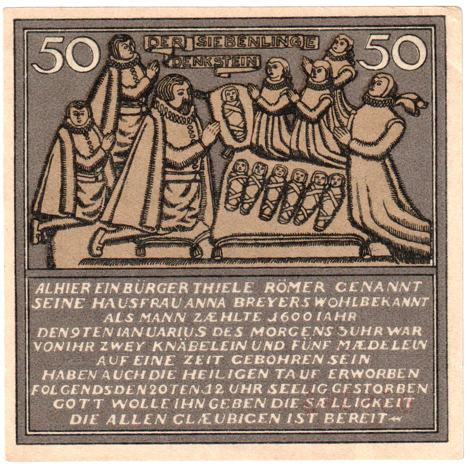Geldschein, Deutschland, Hameln, 50 Pfennig, personnage, 1921, 1921-06-01, UNZ