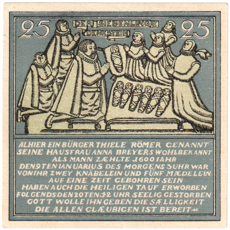 Banknot, Niemcy, Hameln, 25 Pfennig, personnage, 1921, 1921-06-01, UNC(65-70)