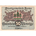 Banknot, Niemcy, Auma Stadt, 50 Pfennig, personnage, 1921, 1921-04-01
