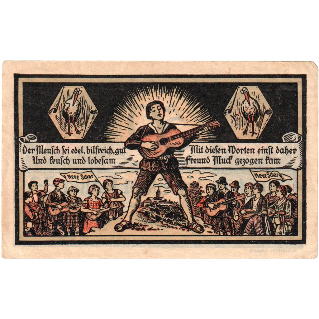 Niemcy, Kahla, 50 Pfennig, personnage, 1921, 1921-08-15, UNC(65-70), Mehl:668.2