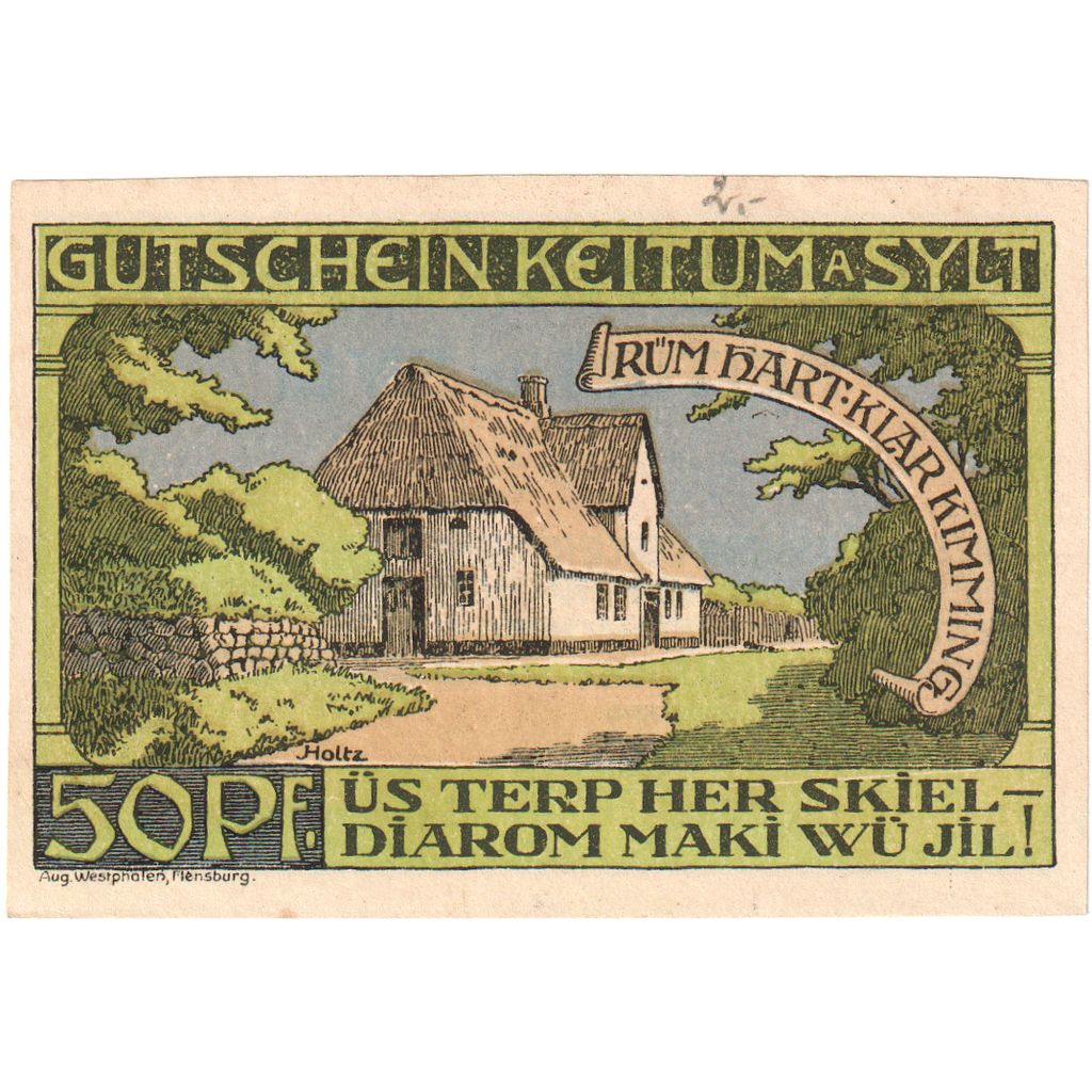 Germania, Keitum, 50 Pfennig, personnage, 1920, 1920-04-15, SPL, Mehl:685.1