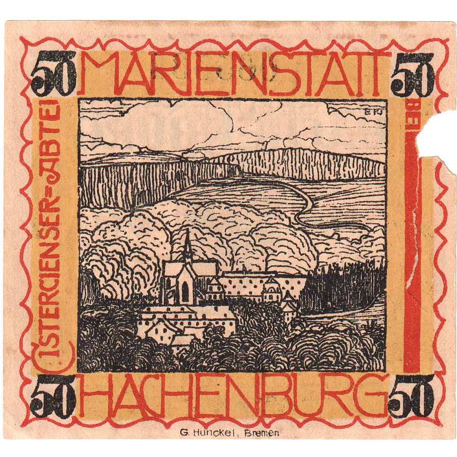 Germania, Hachenburg, 50 Pfennig, ruelle, 1921, 1921-06-01, MB+, Mehl:498.1