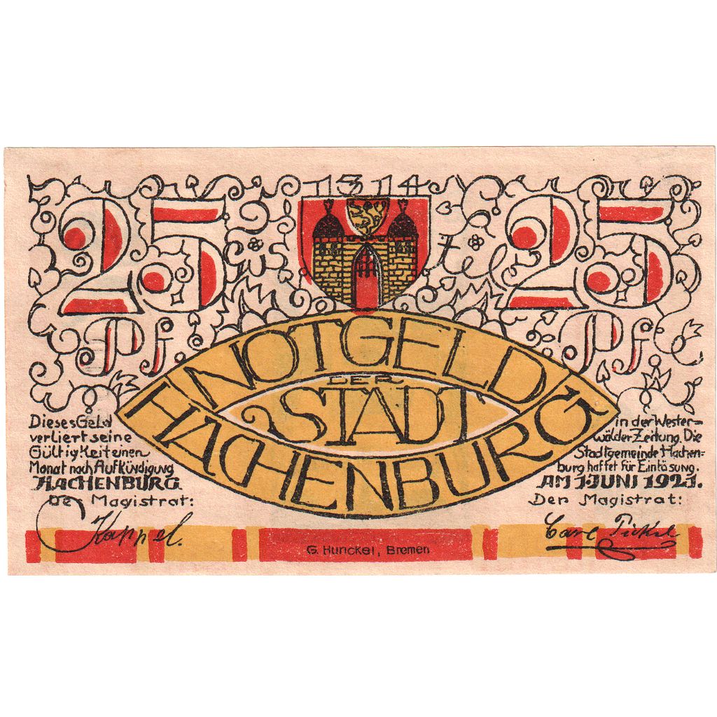 Deutschland, Hachenburg, 25 Pfennig, village, 1921, 1921-06-01, VZ+, Mehl:498.1