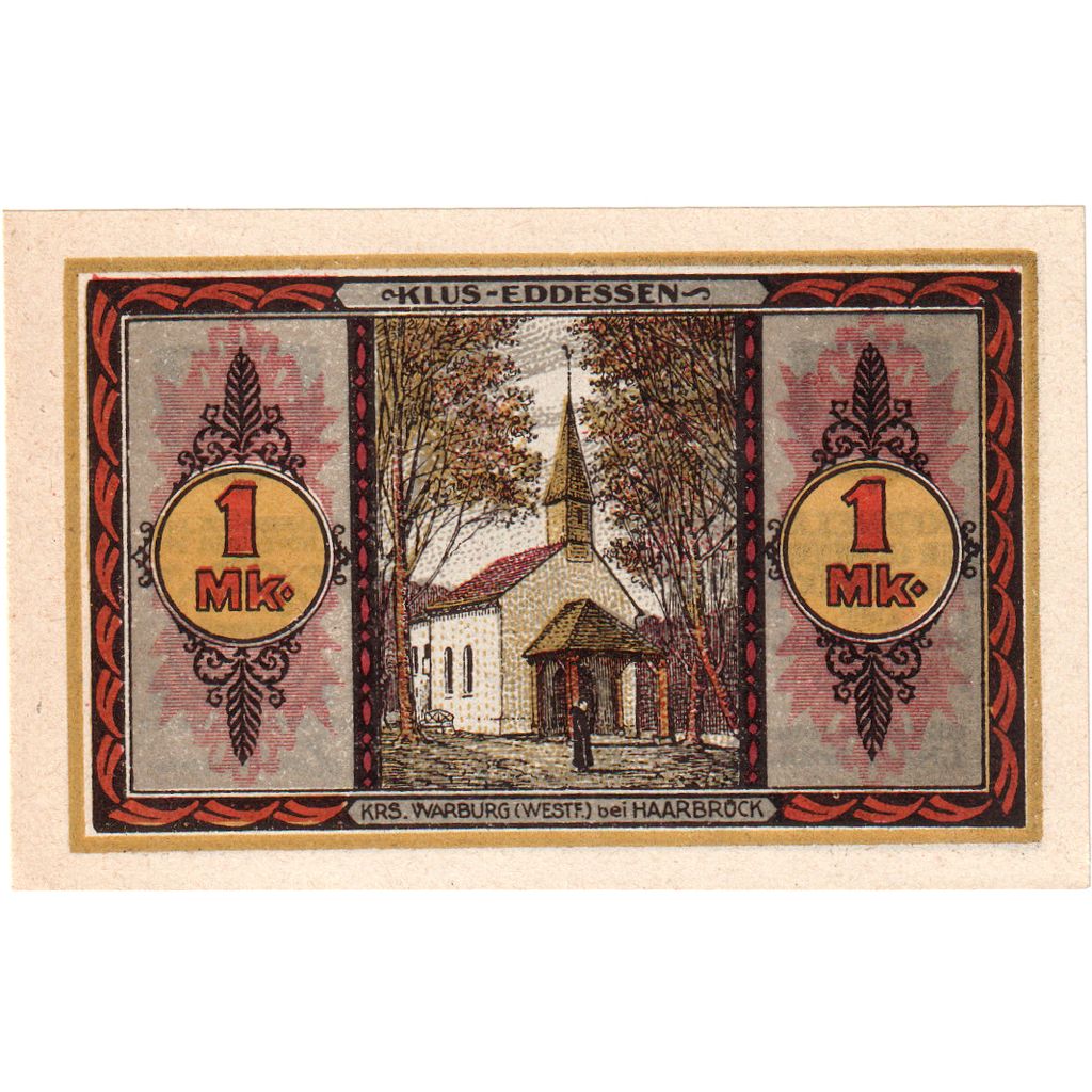 Deutschland, Haarbrück, 1 Mark, Eglise, 1921, 1921-11-05, UNZ-, Mehl:497.1