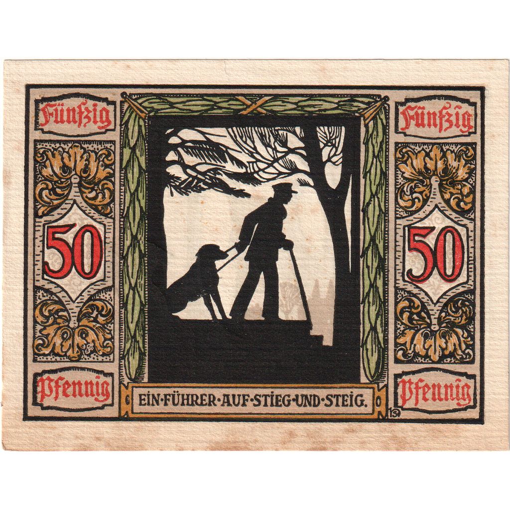Geldschein, Deutschland, Oldenburg, 50 Pfennig personnage 1921, UNZ- Mehl 1016.1