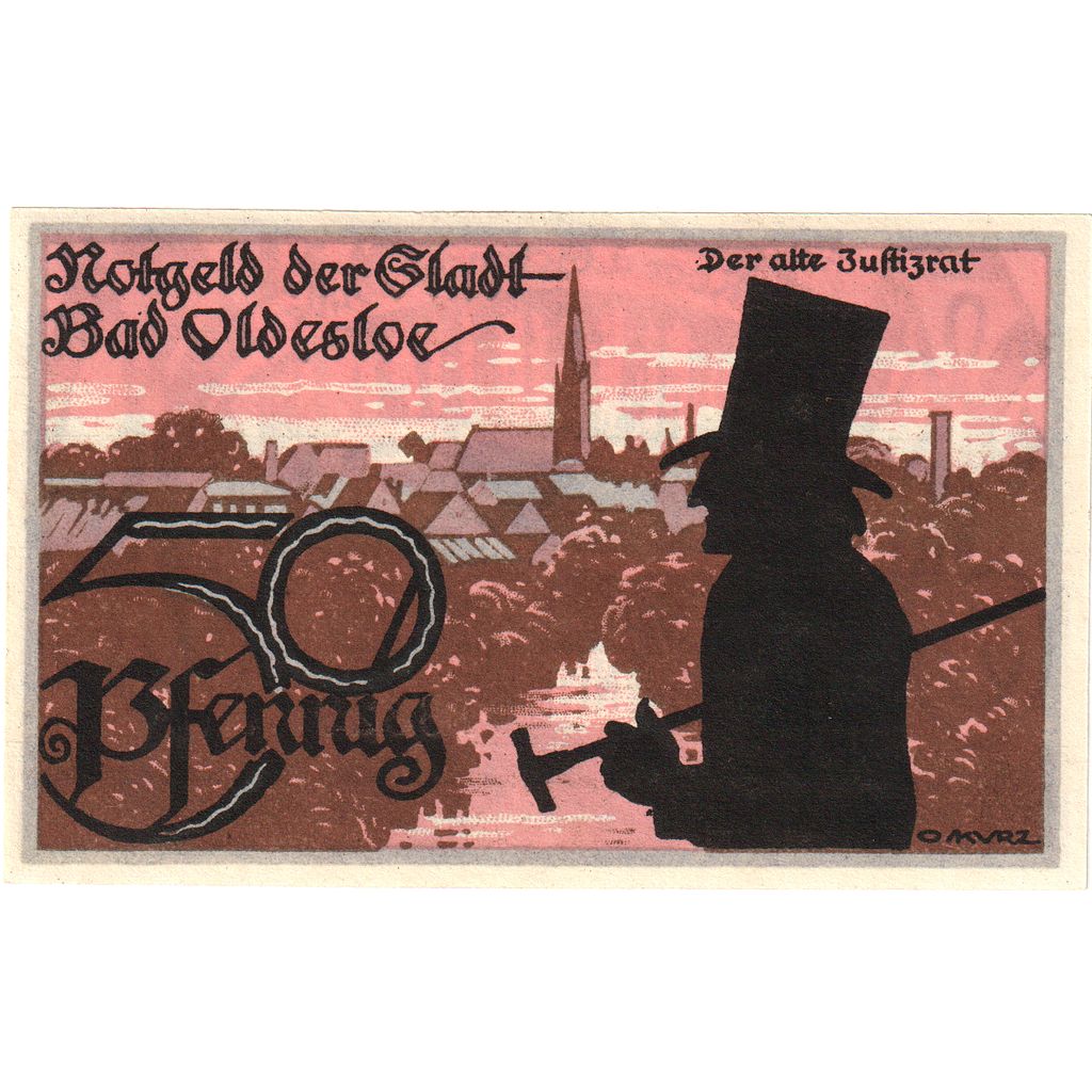 Deutschland, Oldesloe, Bad Stadt, 50 Pfennig, valeur faciale, undated (1921)