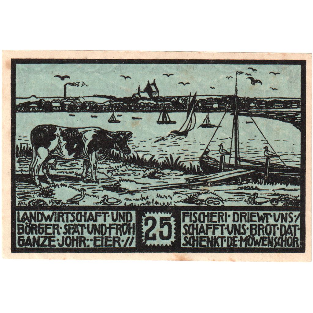 Allemagne, Heiligenhafen Stadt, 25 Pfennig, mer, 1923, 1923-12-31, SUP+