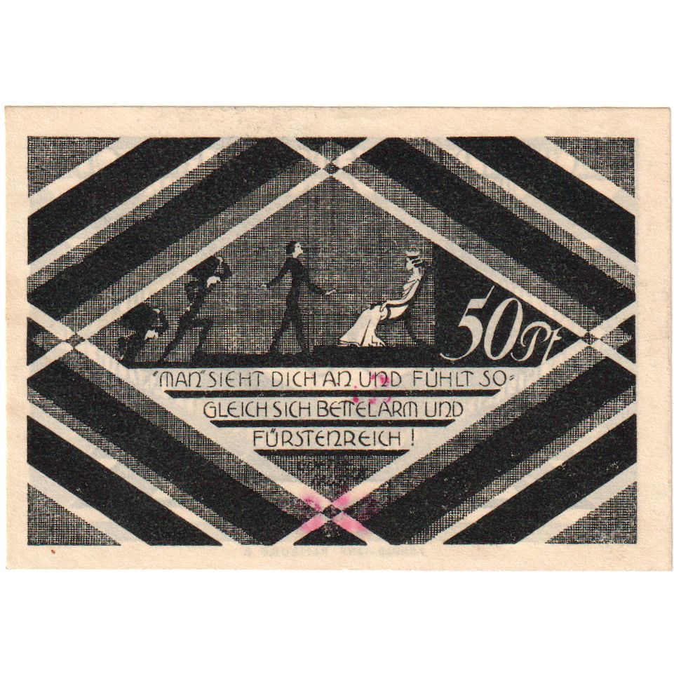 Germany, Hasloh, 50 Pfennig, personnage, O.D, UNC(65-70), Mehl:584.1