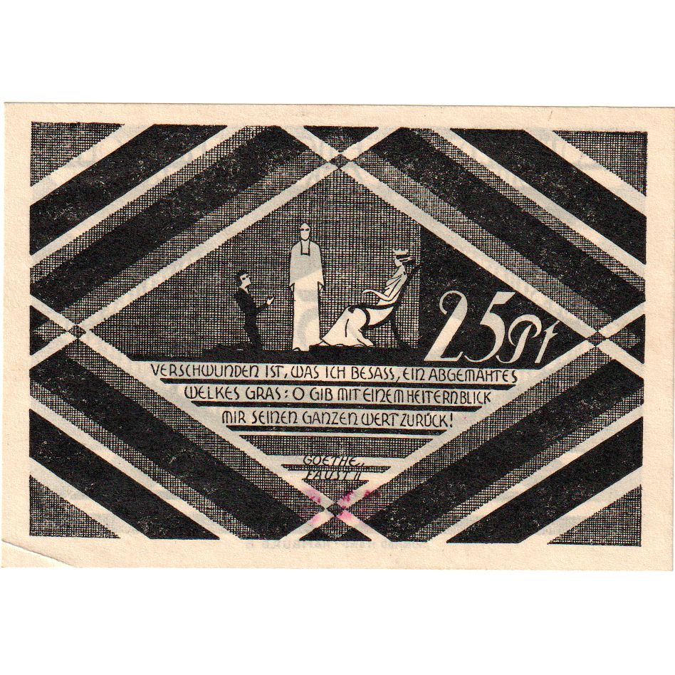 Niemcy, Hasloh, 25 Pfennig, personnage, O.D, UNC(65-70), Mehl:584.1
