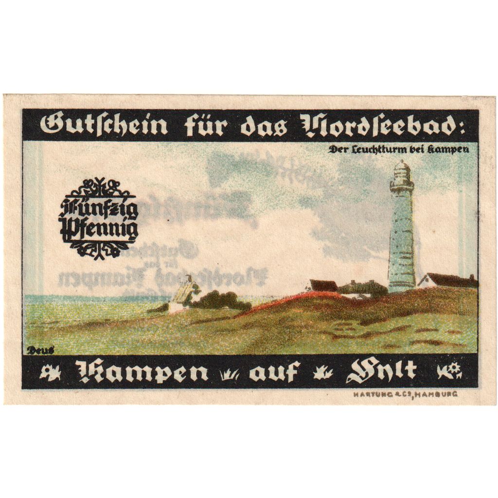 Deutschland, Kampen, 50 Pfennig, paysage, 1921, 1921-09-01, UNZ, Mehl:674.1a
