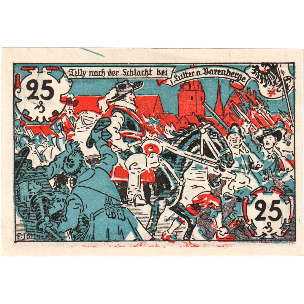 Niemcy, Lutter am Barenberge, 25 Pfennig, chevalier 1, 1920, 1920-12-30