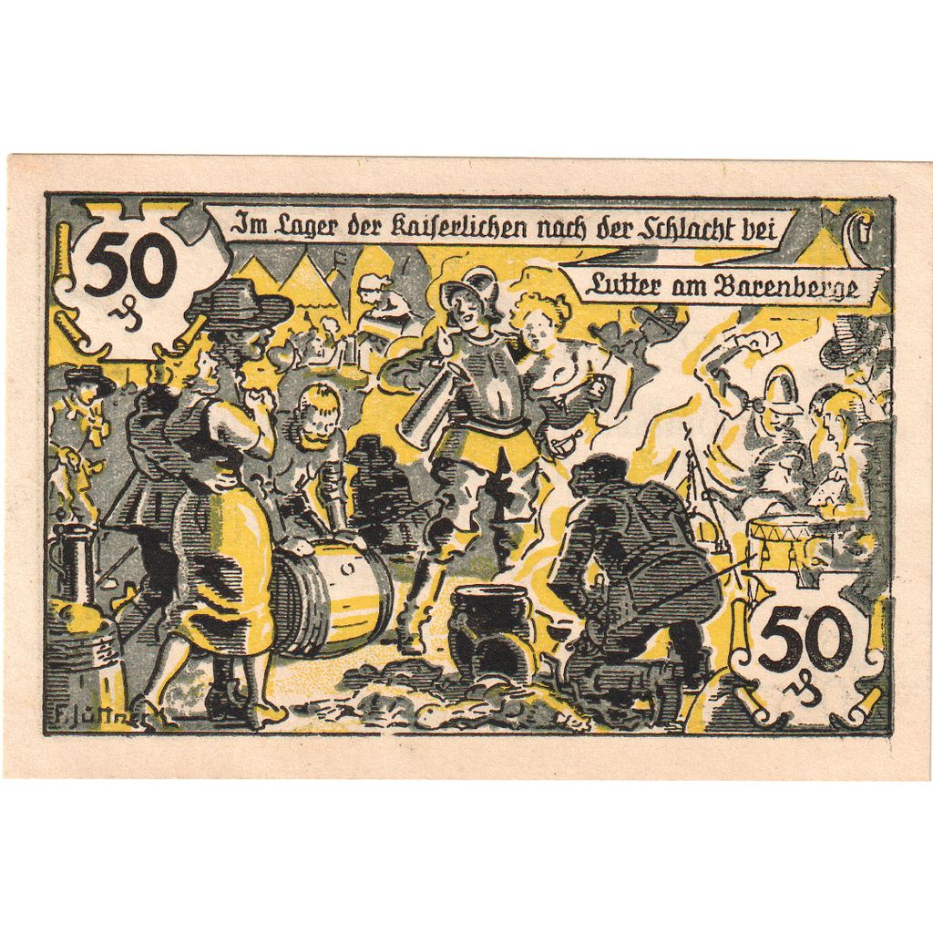 Deutschland, Lutter am Barenberge, 50 Pfennig, personnage 1, 1920, 1920-12-30
