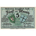 Deutschland, Lyck Stadt, 5 Pfennig, paysage 1, 1920, 1920-10-01, VZ+, Mehl:849.1