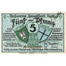 Niemcy, Lyck Stadt, 5 Pfennig, paysage 2, 1920, 1920-10-01, UNC(60-62)