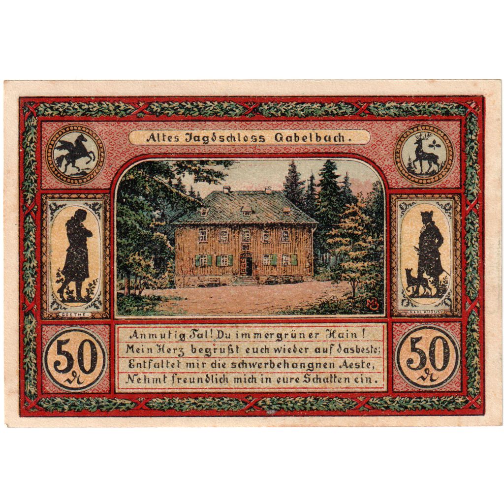 Deutschland, ilmenau, 50 Pfennig, Monument, 1921, UNZ-, Mehl:643.4