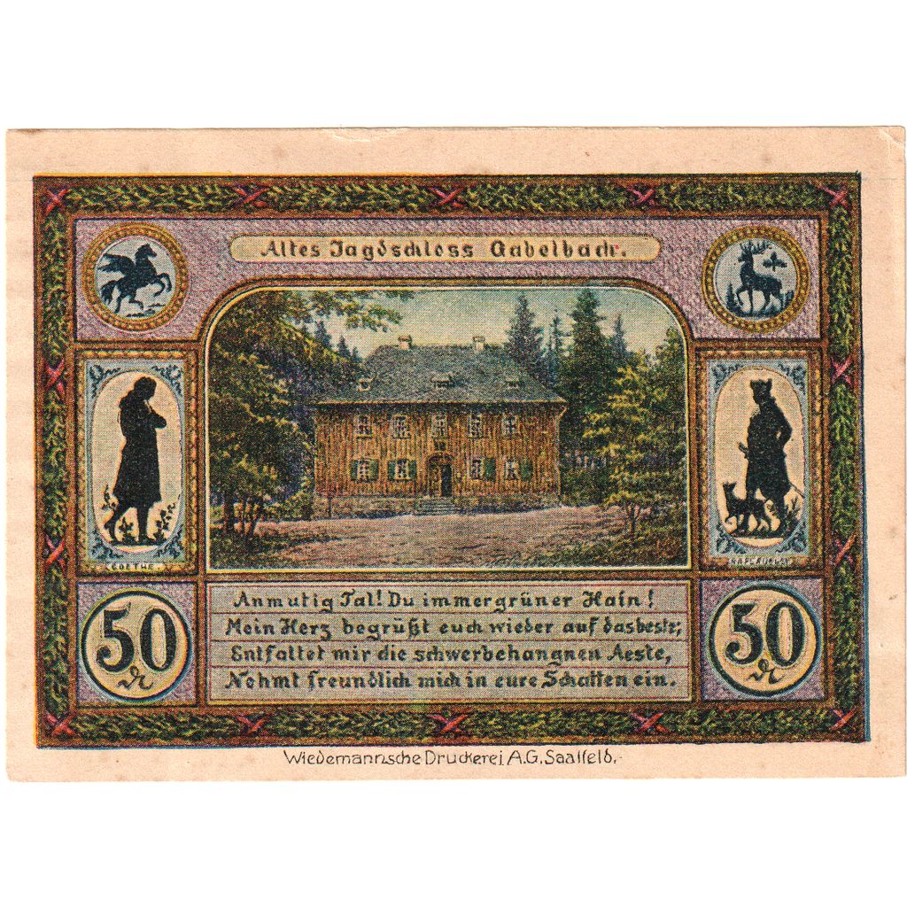 Germania, ilmenau, 50 Pfennig, Maison, 1921, SPL, Mehl:643.4