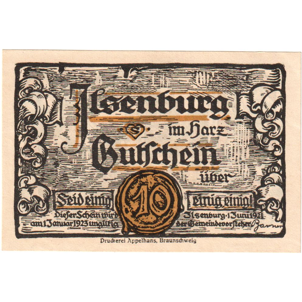 Deutschland, Ilsenburg, 10 Pfennig, village, 1923, 1923-01-01, UNZ-, Mehl:644.2