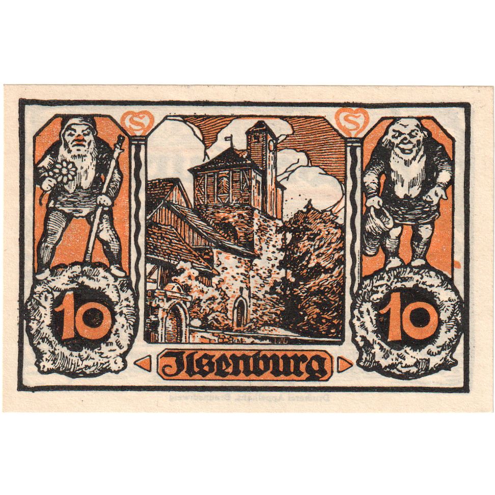 Niemcy, Ilsenburg, 10 Pfennig, village 1, 1923, 1923-01-01, UNC(63), Mehl:644.2