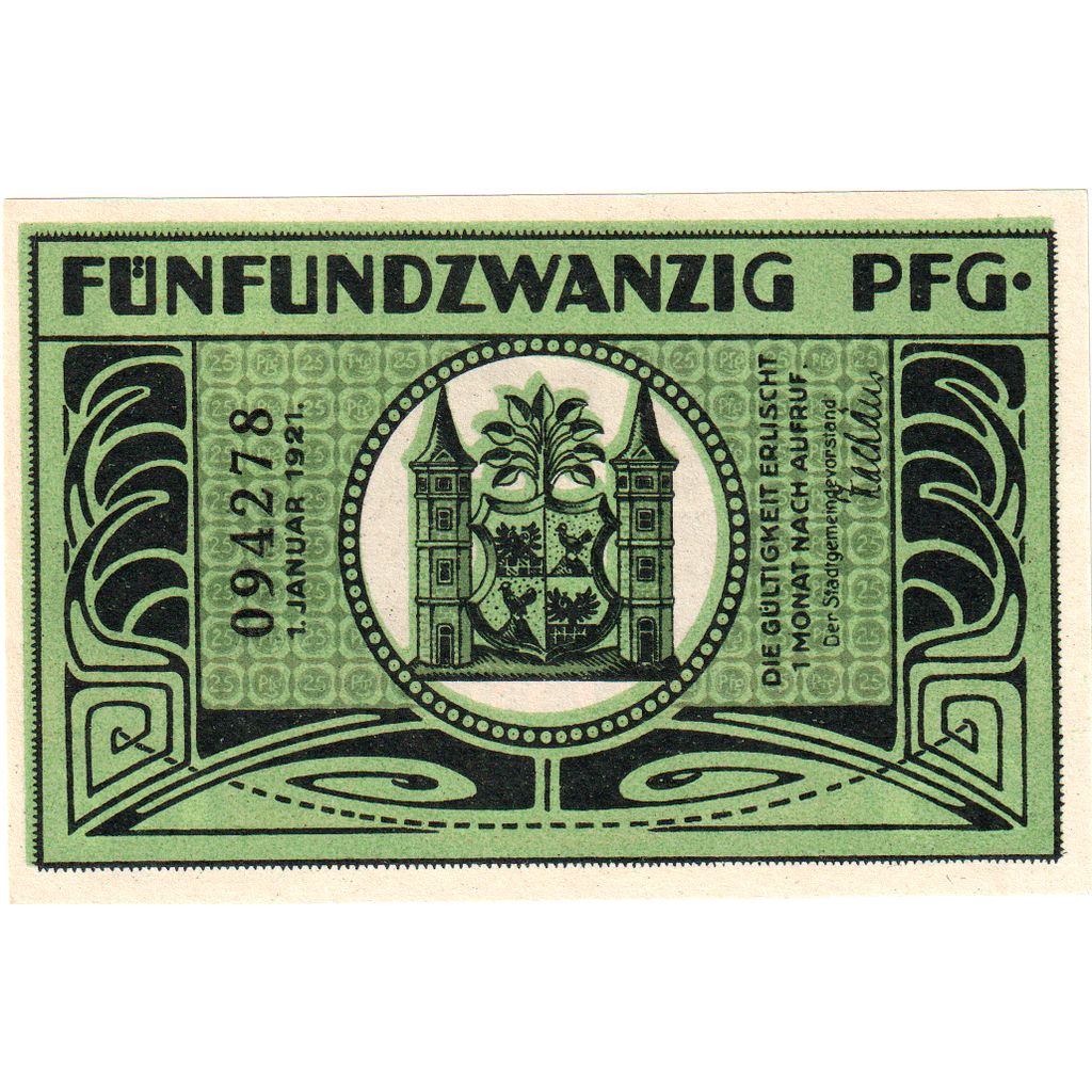 Germania, Ilmenau Stadt, 25 Pfennig, Batiment, 1921, 1921-01-01, SPL