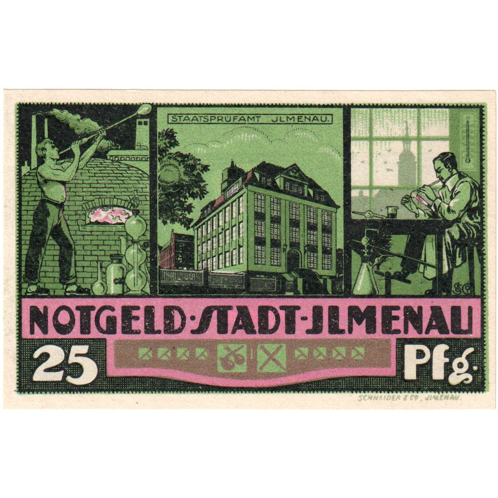 Germania, Ilmenau Stadt, 25 Pfennig, Batiment, 1921, 1921-01-01, SPL